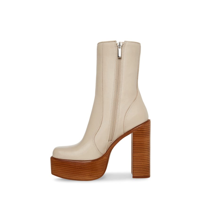 Botines Steve Madden Dwane Cuero Mujer Beige | ES OD0429